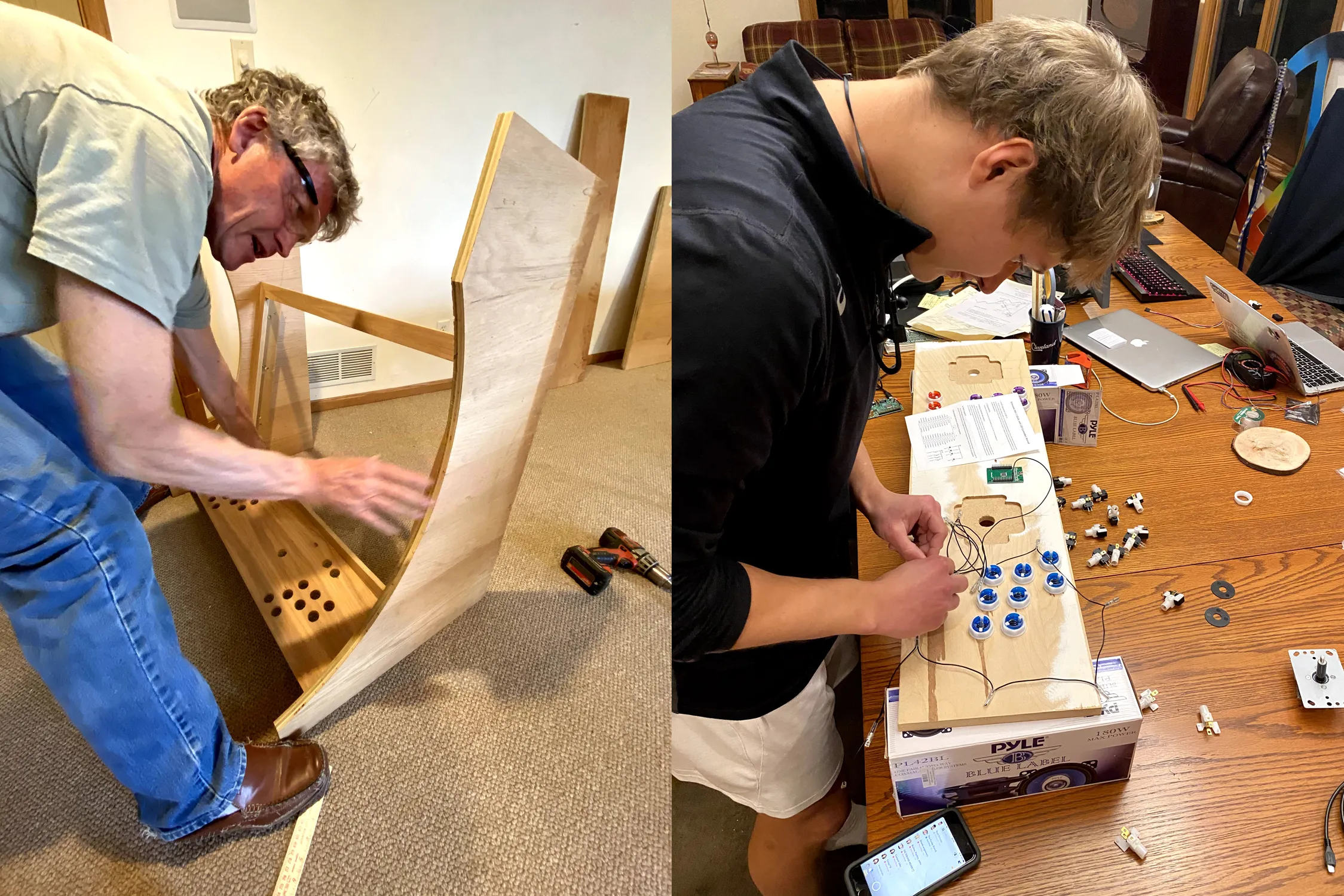 Family helping build